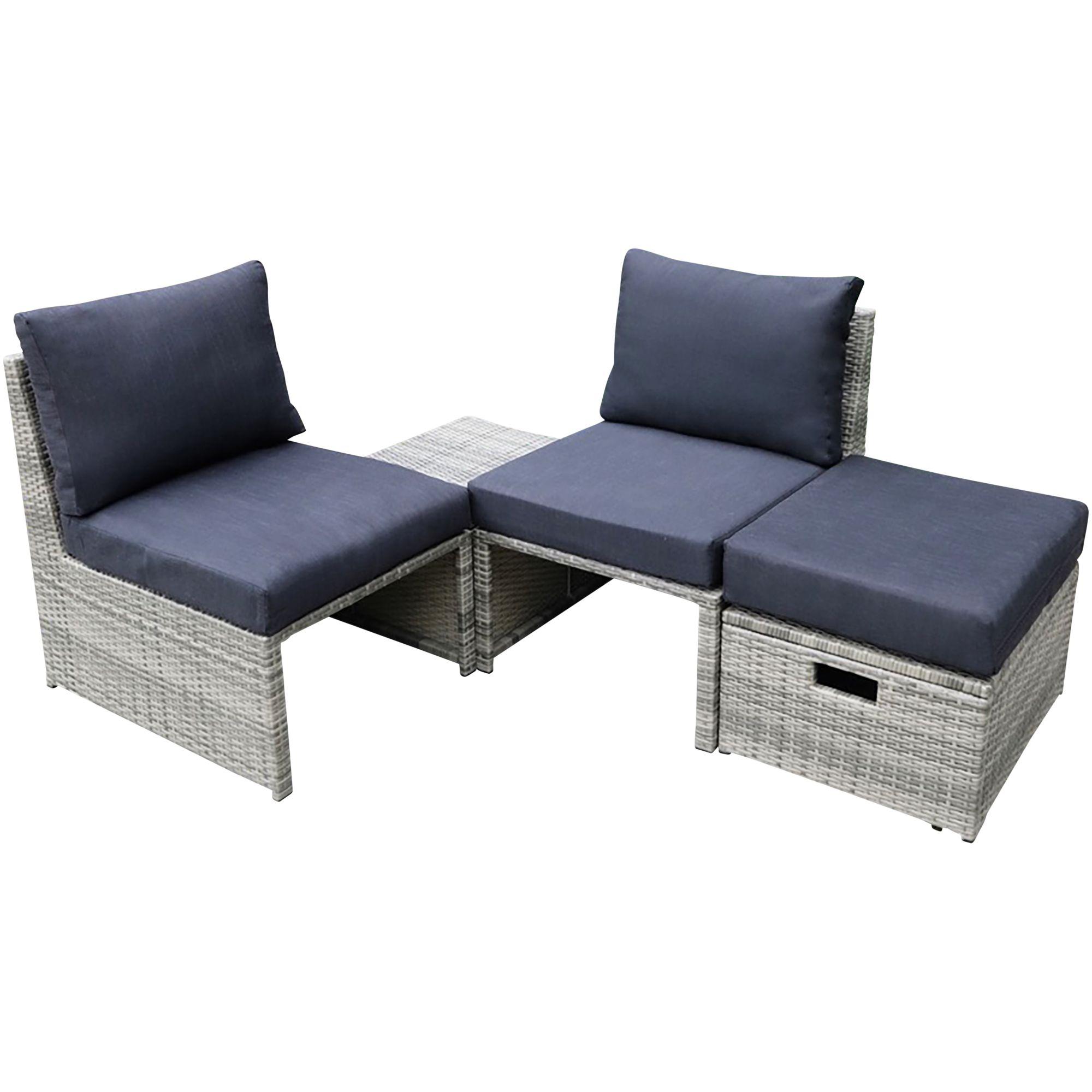 Gartenfunktionslounge Eiger Poly Rattan (4-teilig)