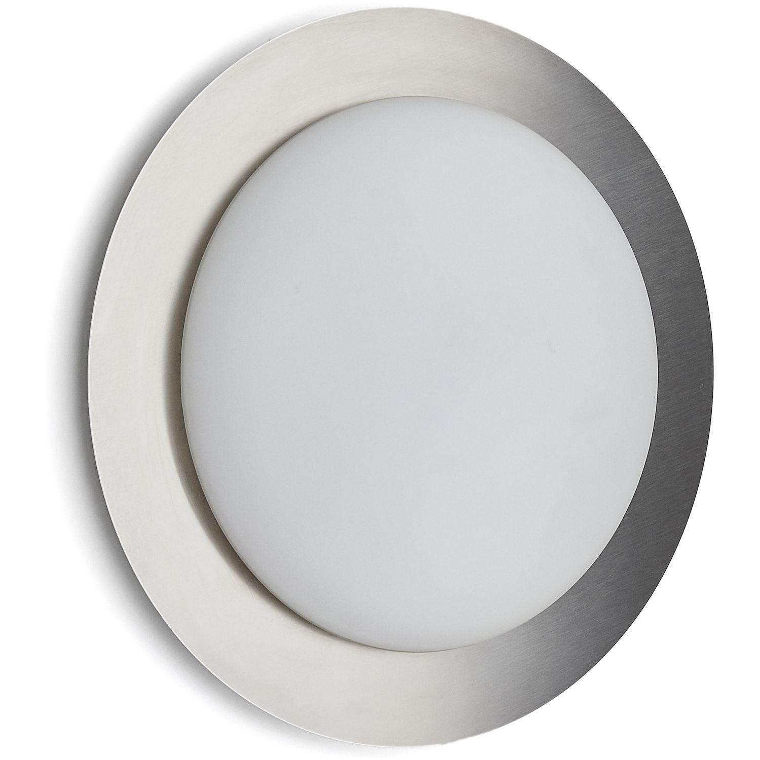 Deckenleuchte Novae Metall gebürstet hellgrau Glas matt 40x40 (mit LED-Beleuchtung)