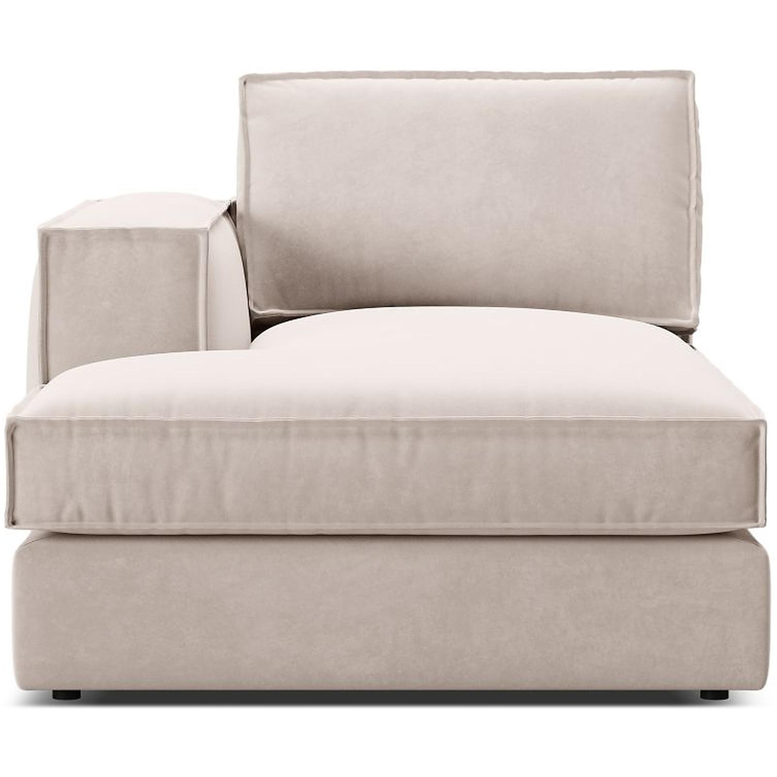 Chaise Longue Pola - Ausrichtung: links - Bezug: Velvet (Salvador), Beige