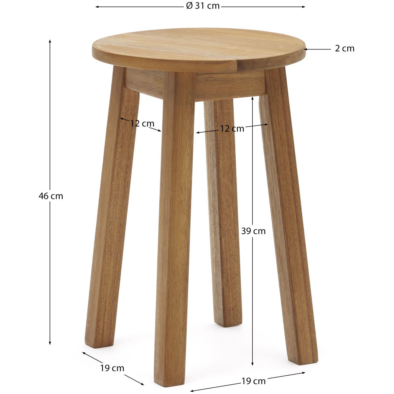 Amel Outdoor Fussablage aus massivem Akazienholz