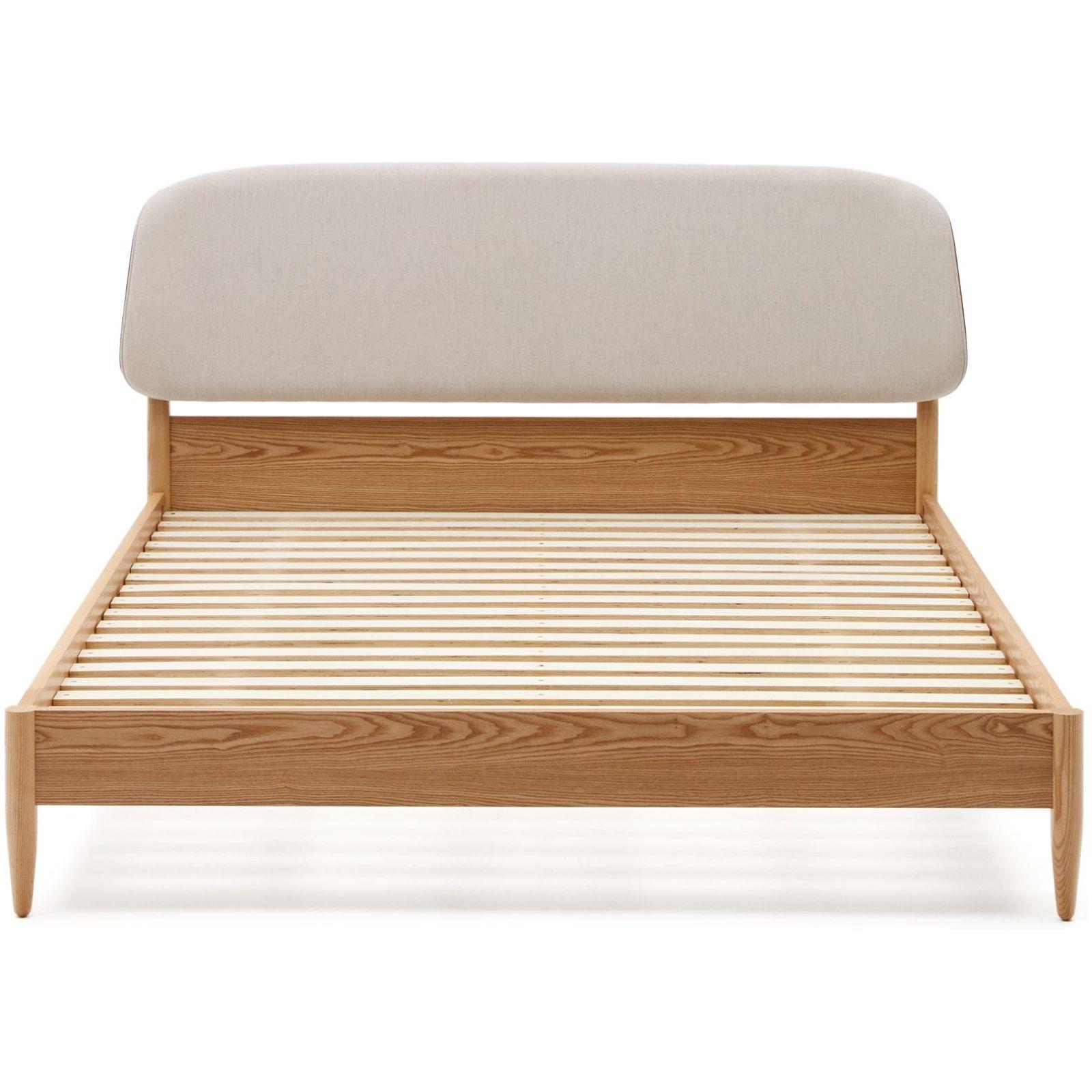 Holzbett mit Kopfteil Octavia Eschenfurnier - Grösse: 160x200