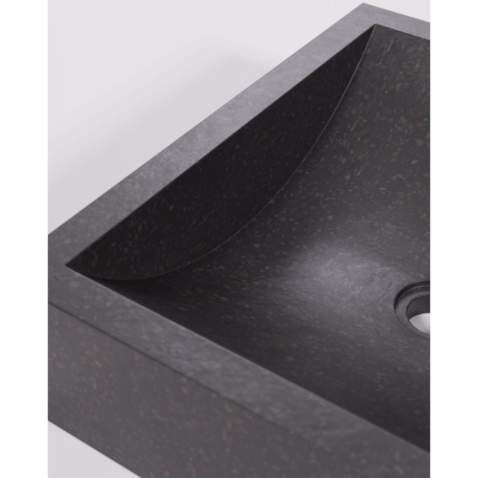 Aufsatzwaschtisch Delina Terrazzo schwarz 40x45