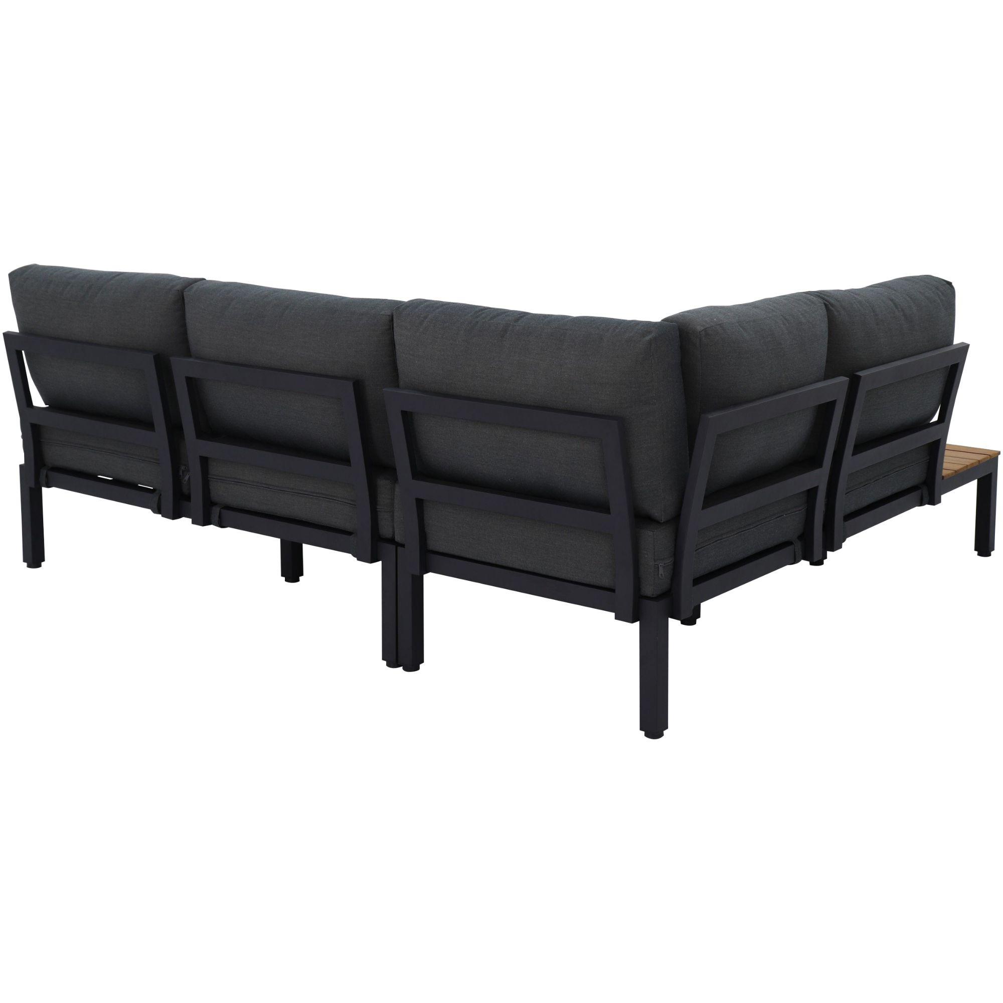 Gartenlounge Berna links/rechts Aluminium Akazienholz 212x174.5