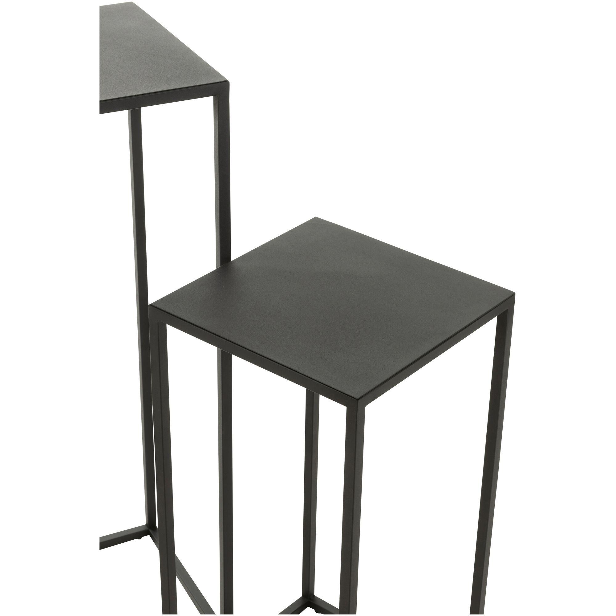 Beistelltisch Säule Line Metall schwarz (2er-Set)