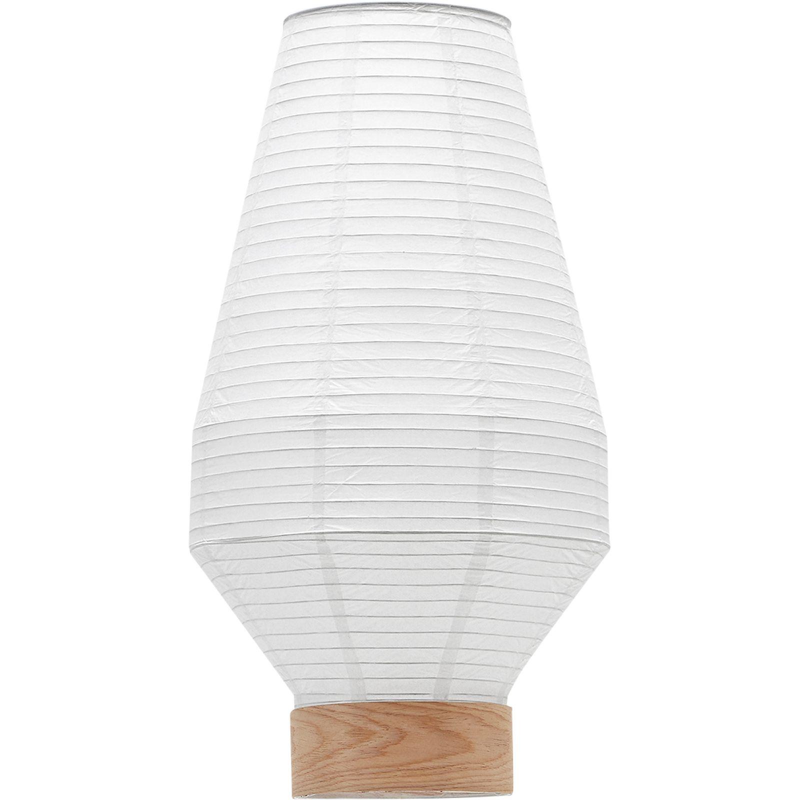 Hila Lampenschirm aus weissem Papier und Furnierholz Ø 30 cm