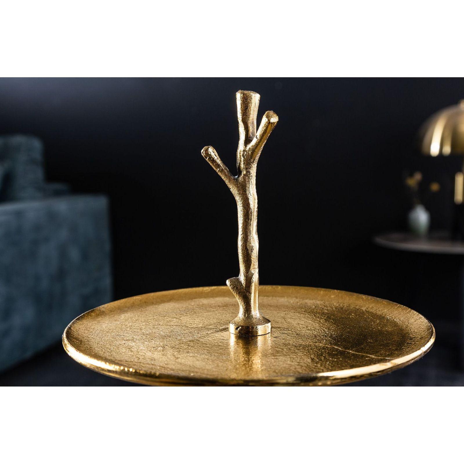 Etagere Äste Metall gold 48cm