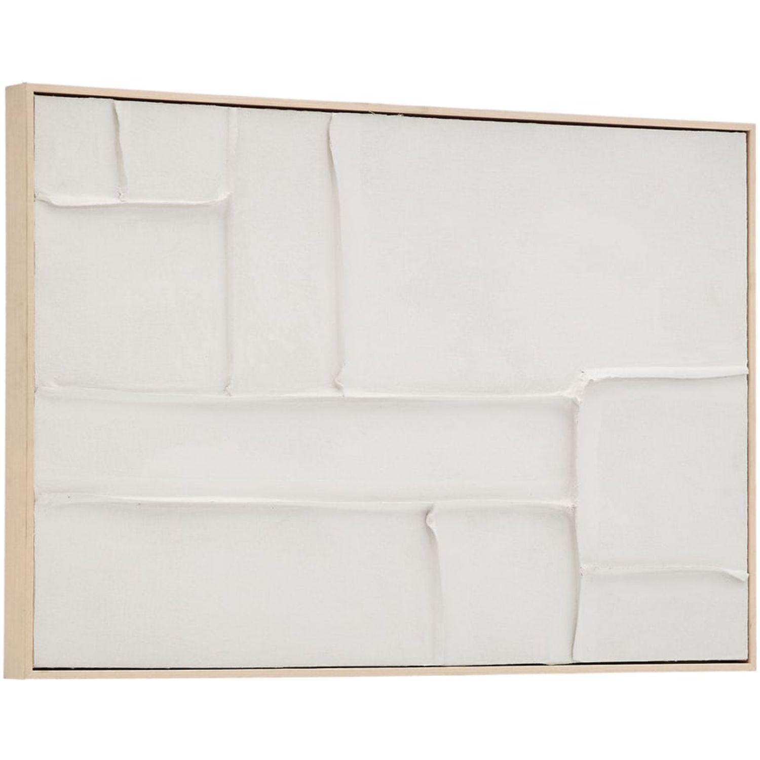 Bild Klis aus Leinen mit geometrischen Formen weiss 60x90