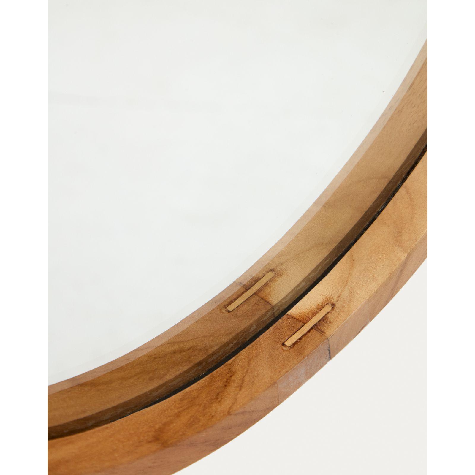 Wandspiegel oval Magda aus massivem Teakholz natur 40x60