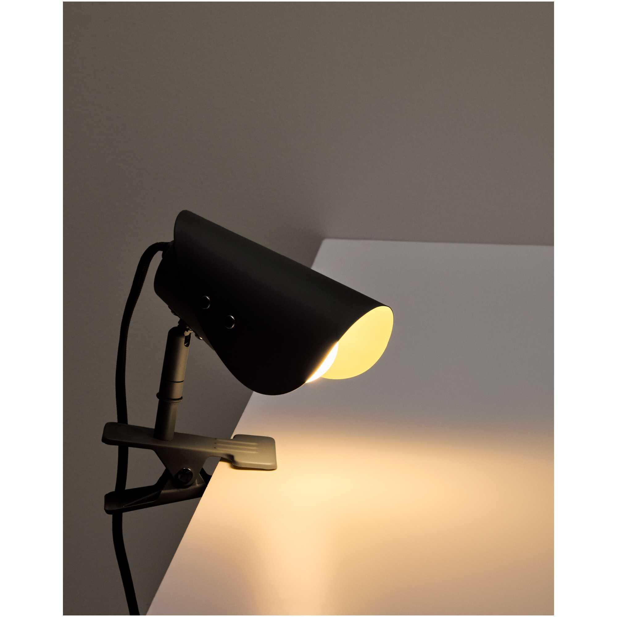 Kleine Klemmlampe Jula aus schwarzem Metall