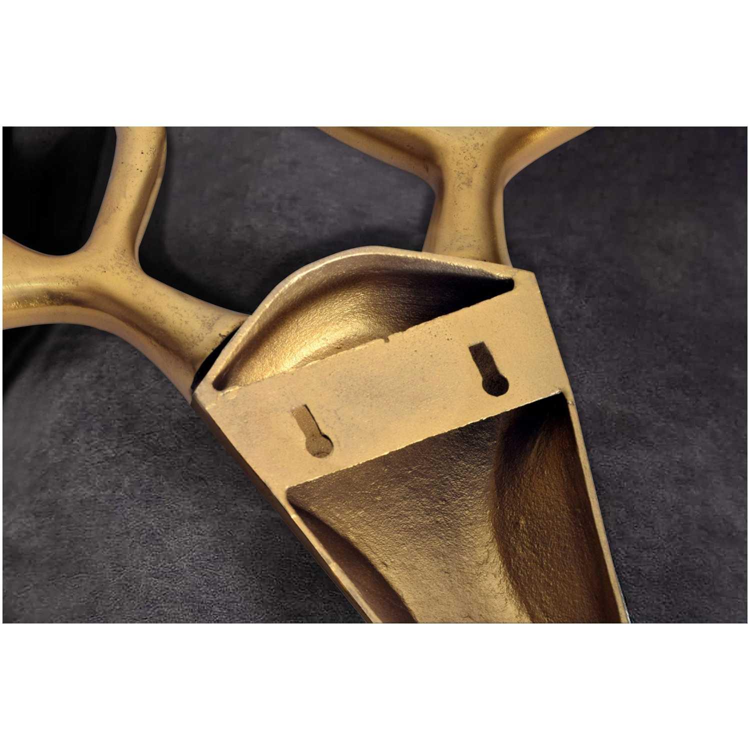 Wanddekoration Antler Aluminium gold 98cm