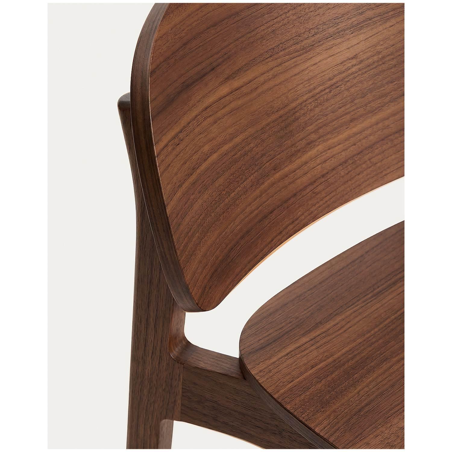 Barhocker Ludara aus Eichenfurnier mit Nussbaumfinish 65 cm
