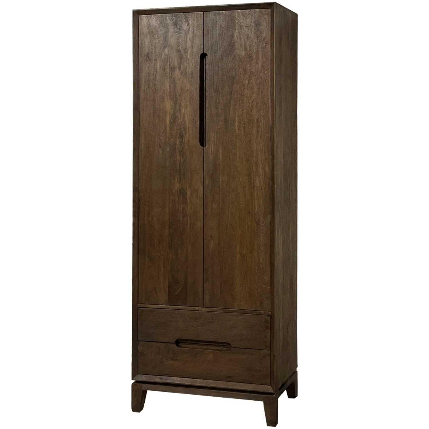 Holzschrank Nino Mangoholz massiv braun 75x200