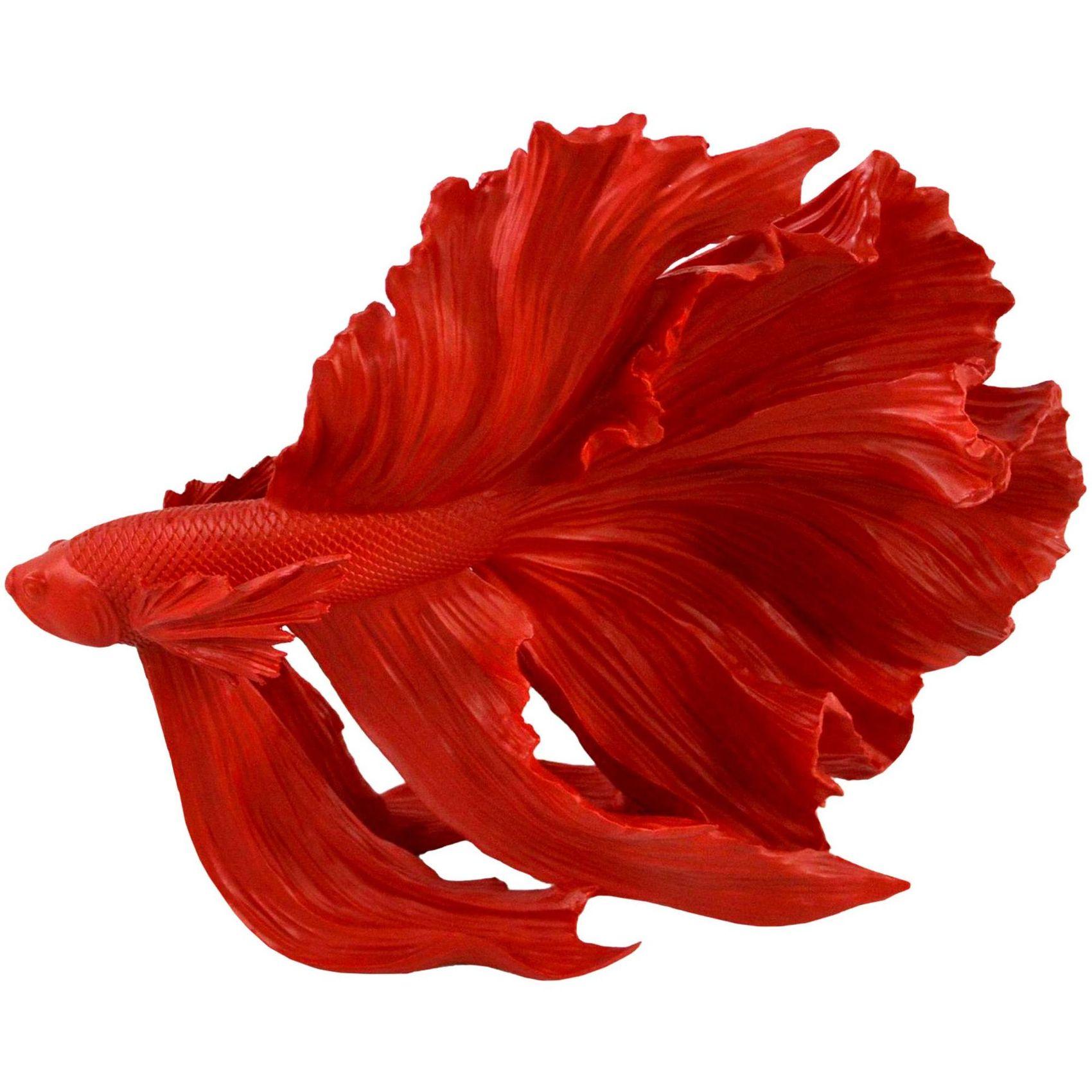 Deko Fisch Crowntail rot 32