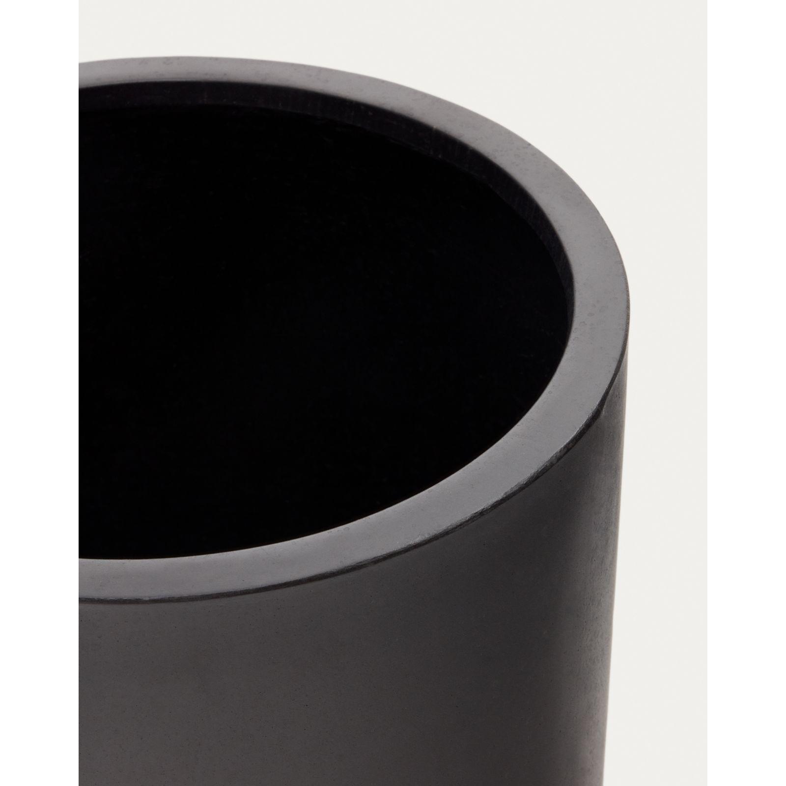 Blumentopf Aiguablava aus Zement in schwarz 52x52