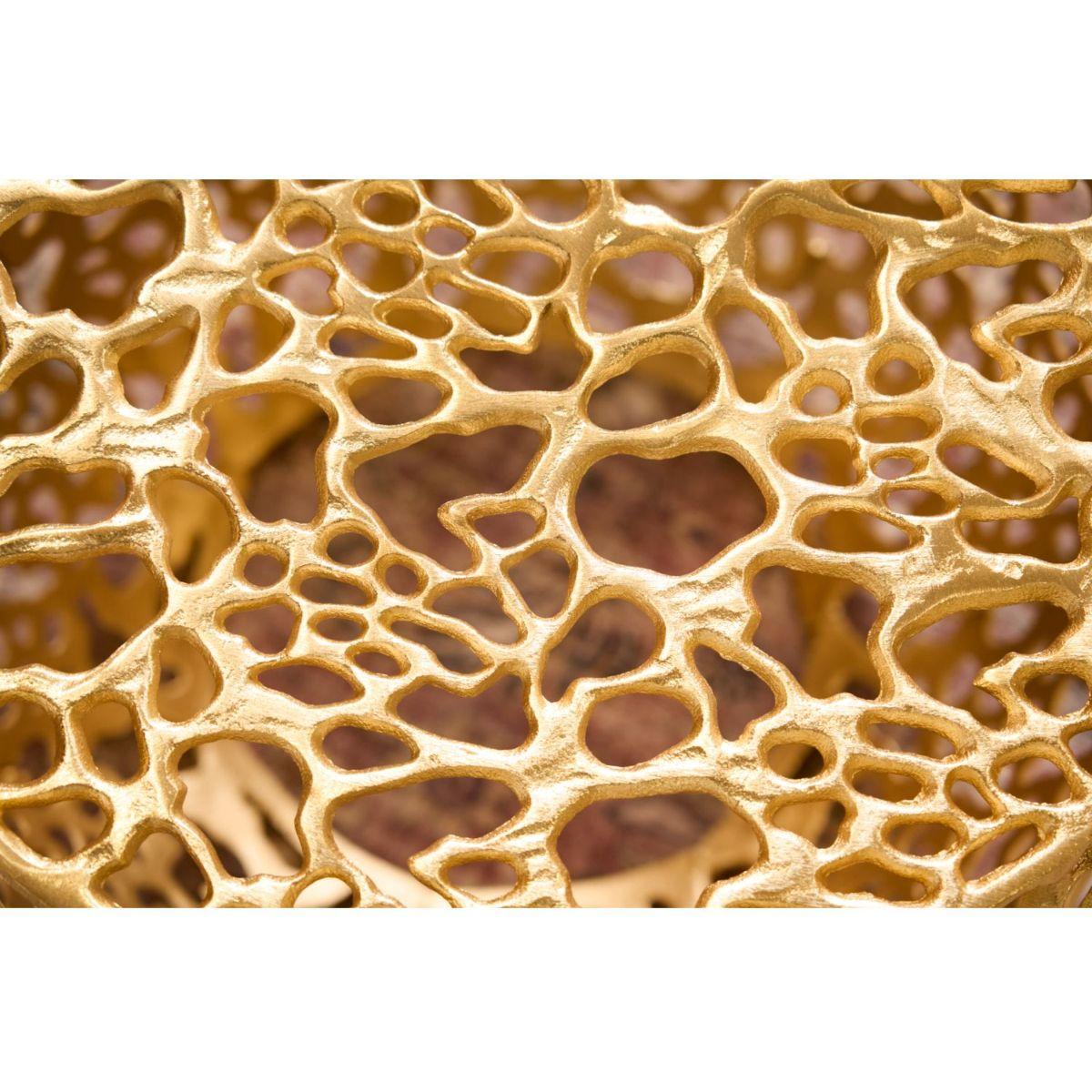 Beistelltisch Abstract 53x53 Metall gold