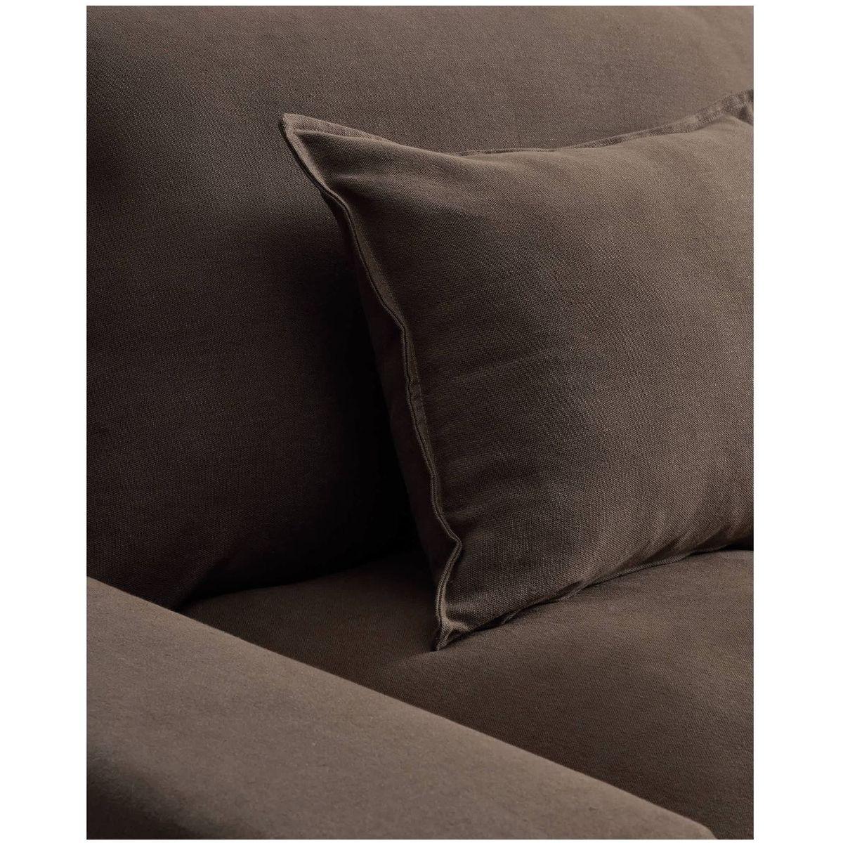 2-Sitzer-Sofa Anarela mit abnehmbarem Bezug aus Leinen in Taupe 240 cm FSC Mix Credit