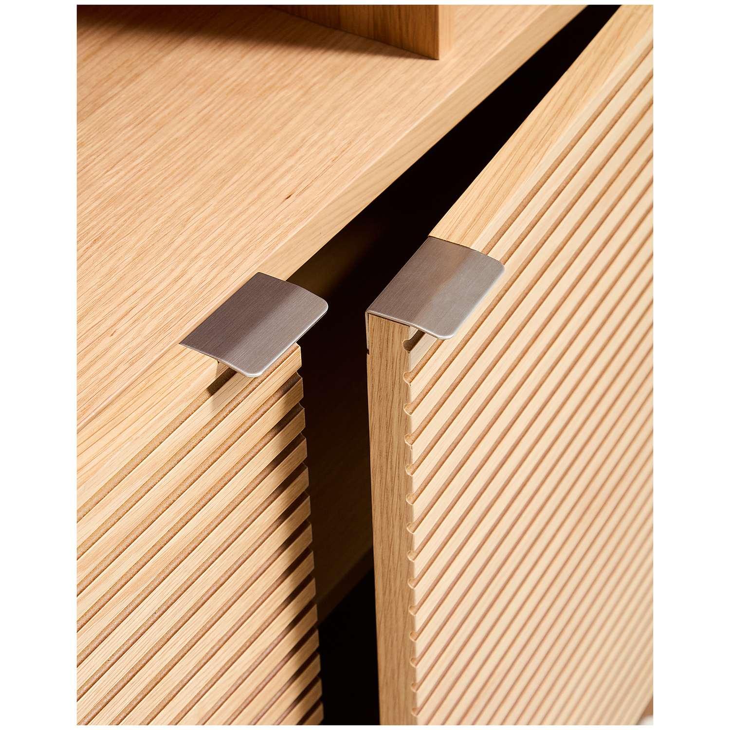 Highboard Norlen mit 4 Türen in Eichenfurnier mit naturfarbenem Finish FSC Mix Credit 100x163