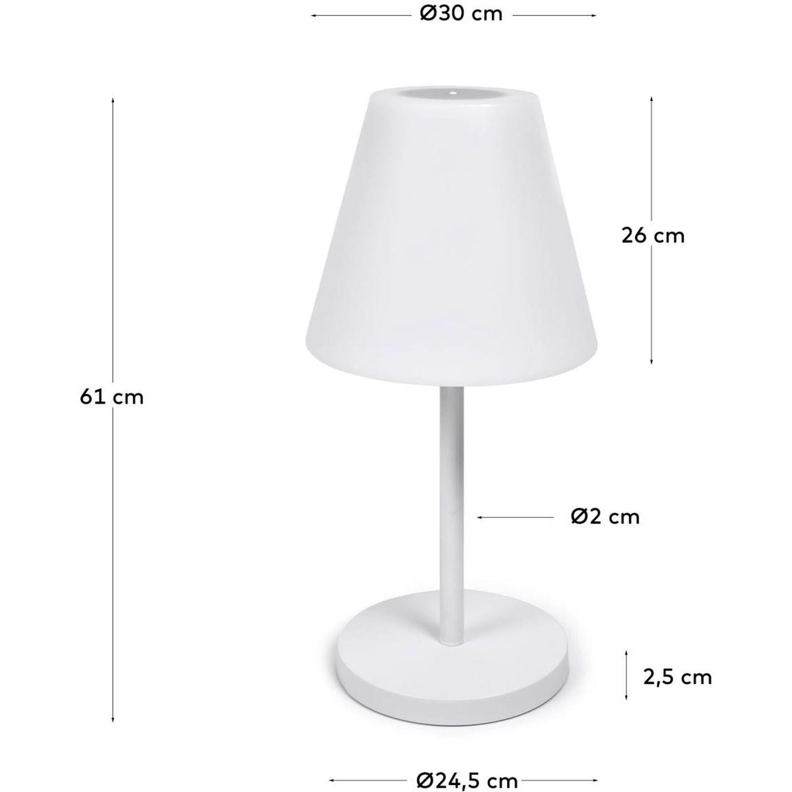 Garten Tischlampe Amy LED weiss