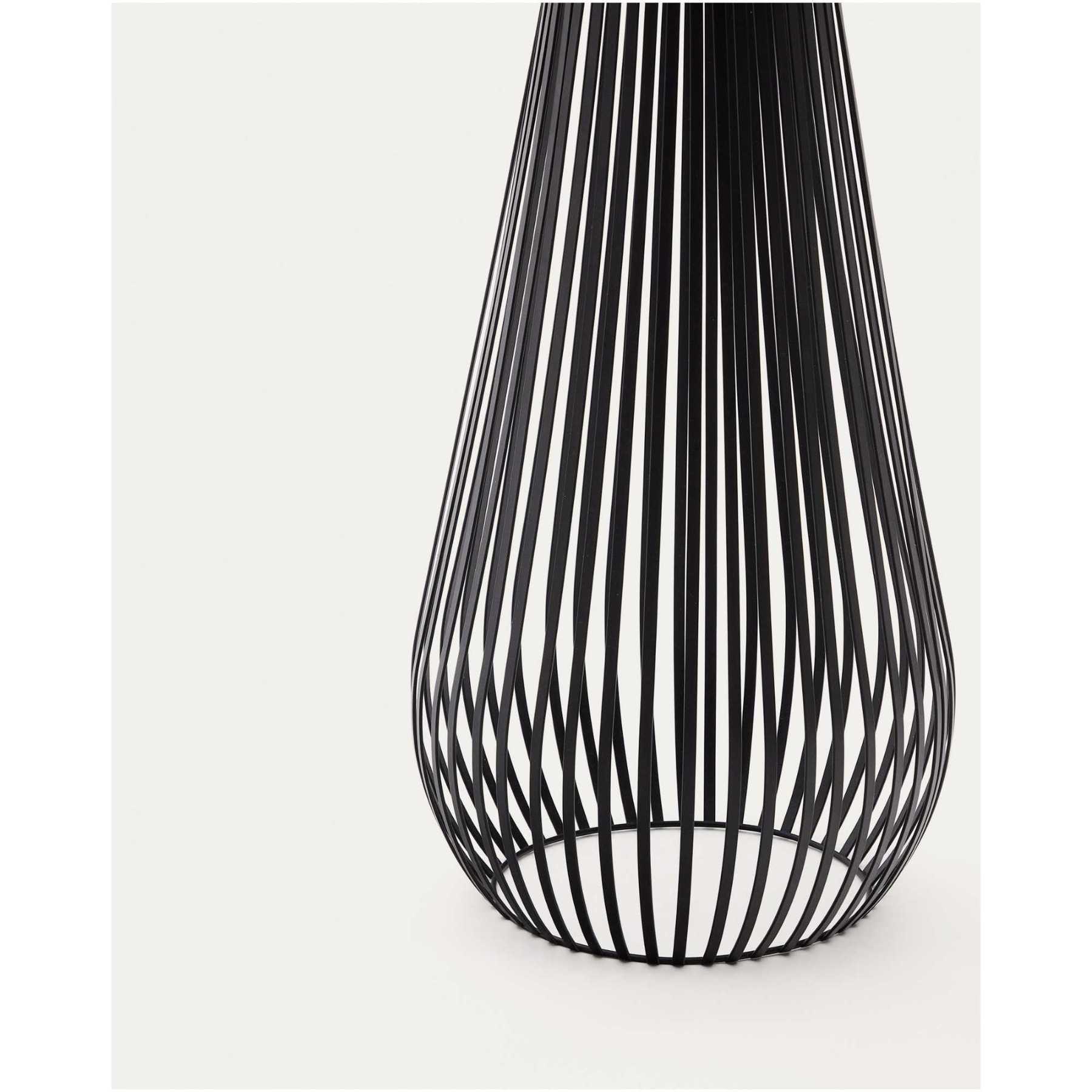 Solar-Stehlampe Reiba aus schwarzem Metall