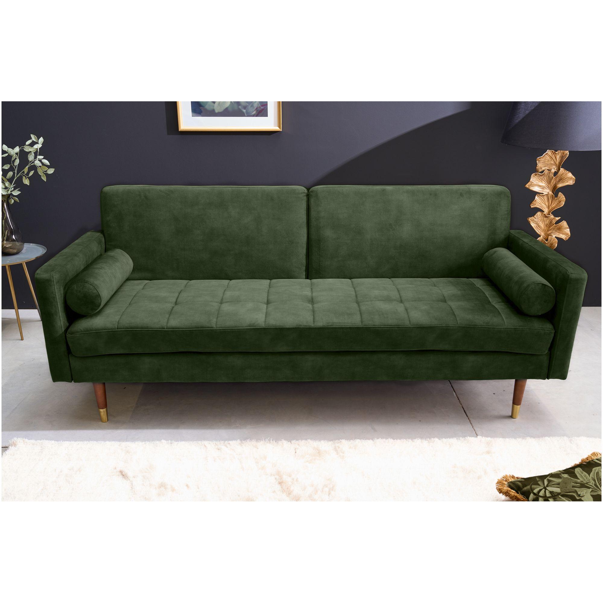 Bettsofa Cona Velours grün 195