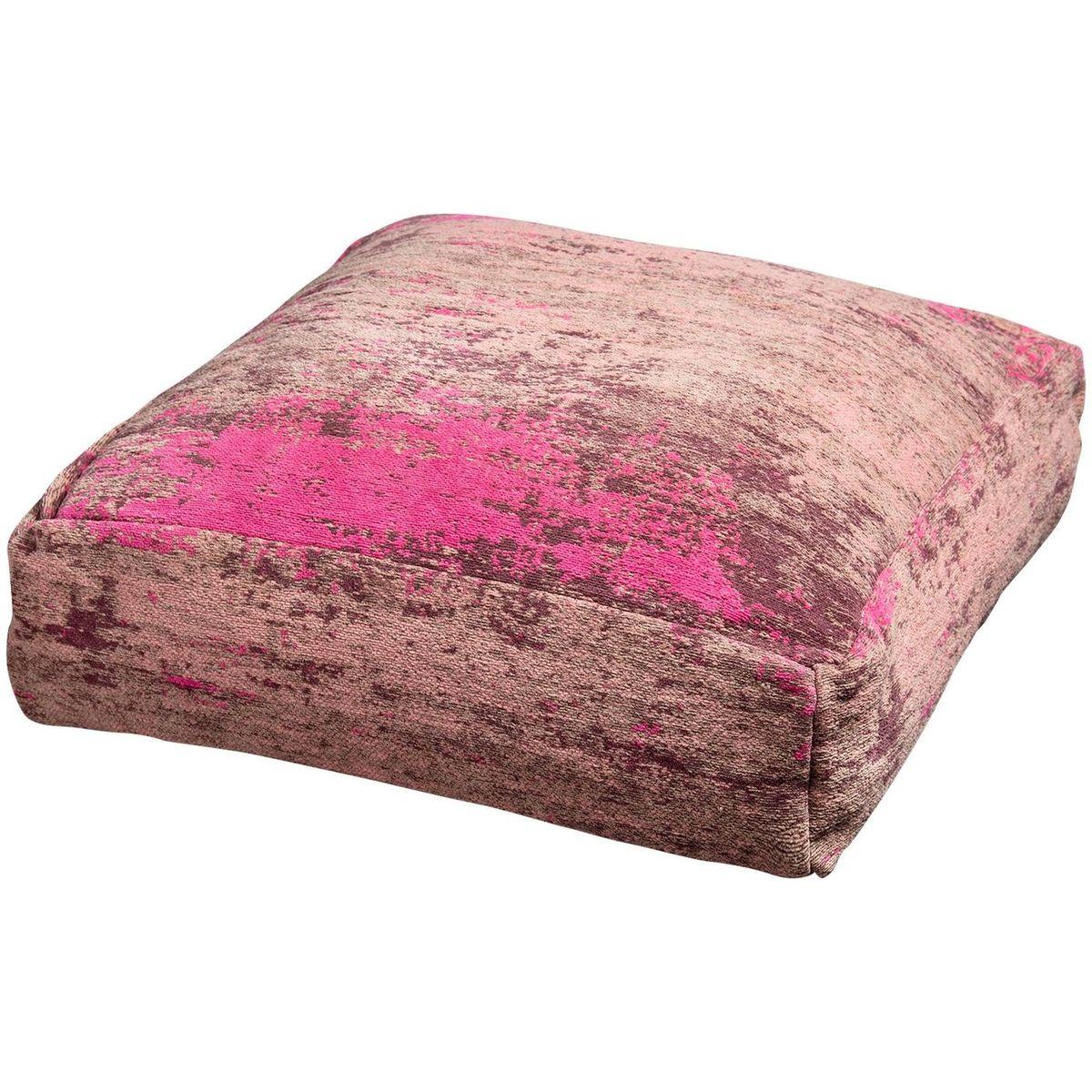 Bodenkissen Vintage 70x70 rot-pink