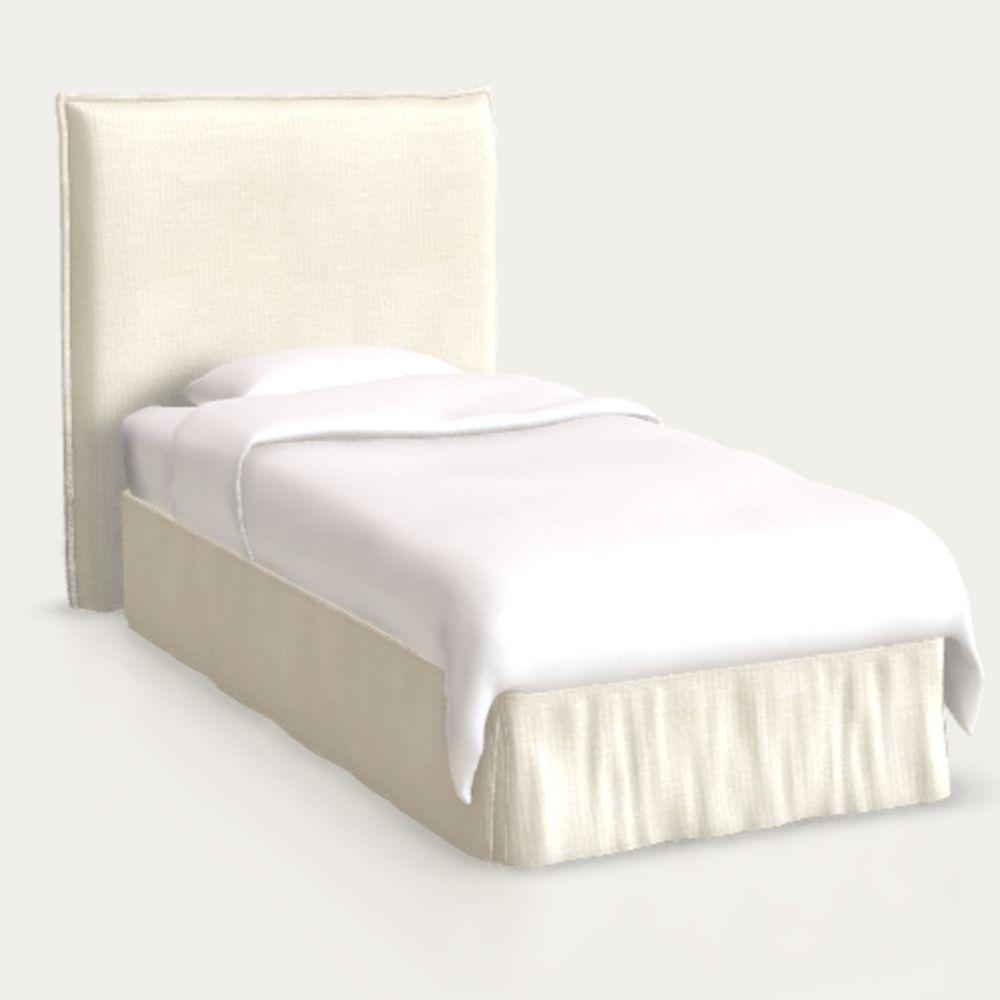 Abziehbares Bett Jaira in weisser Chenille FSC Mix Credit - Grösse: 90x200
