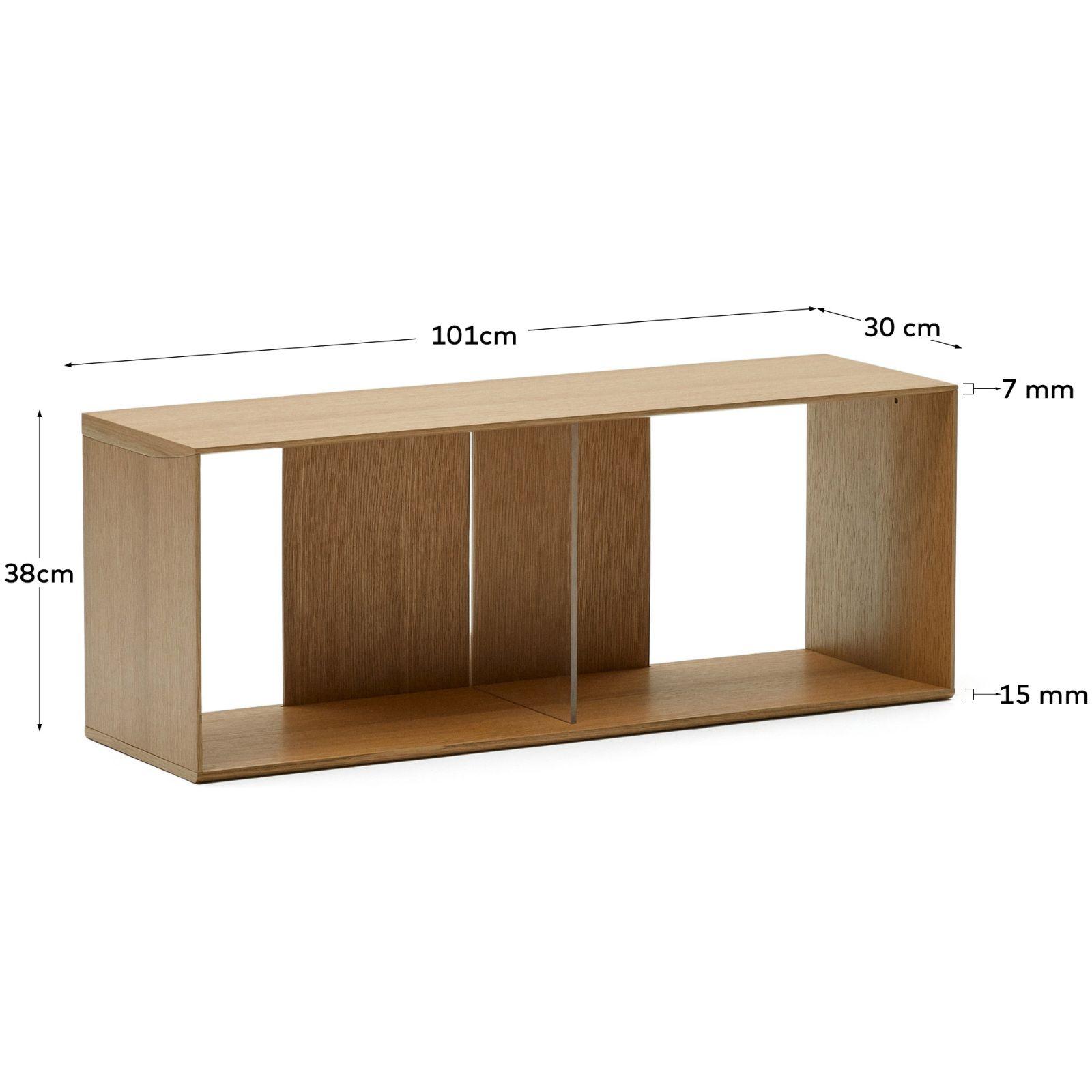 Litto grosses Regalmodul aus Eichenfurnier 101 x 38 cm