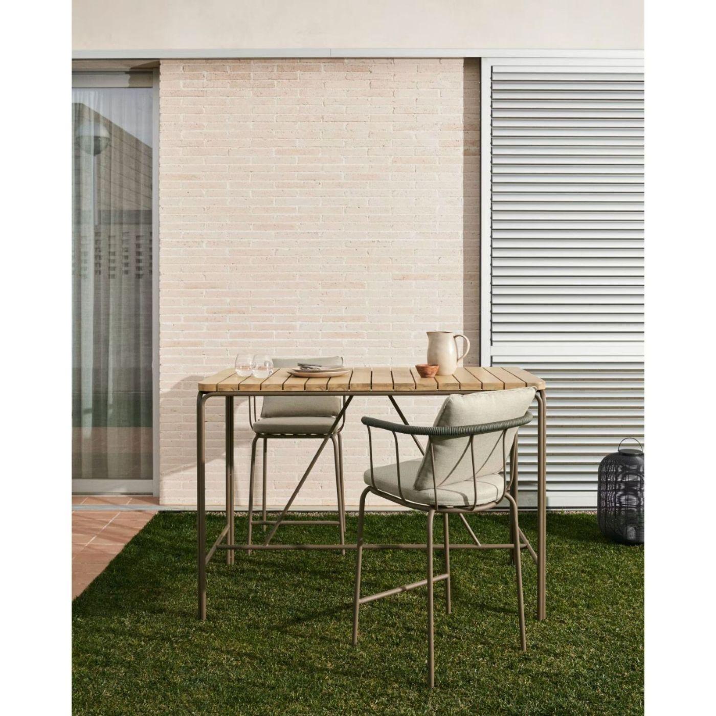 Garten Bartisch Salguer Stahl Akazienholz 140x70