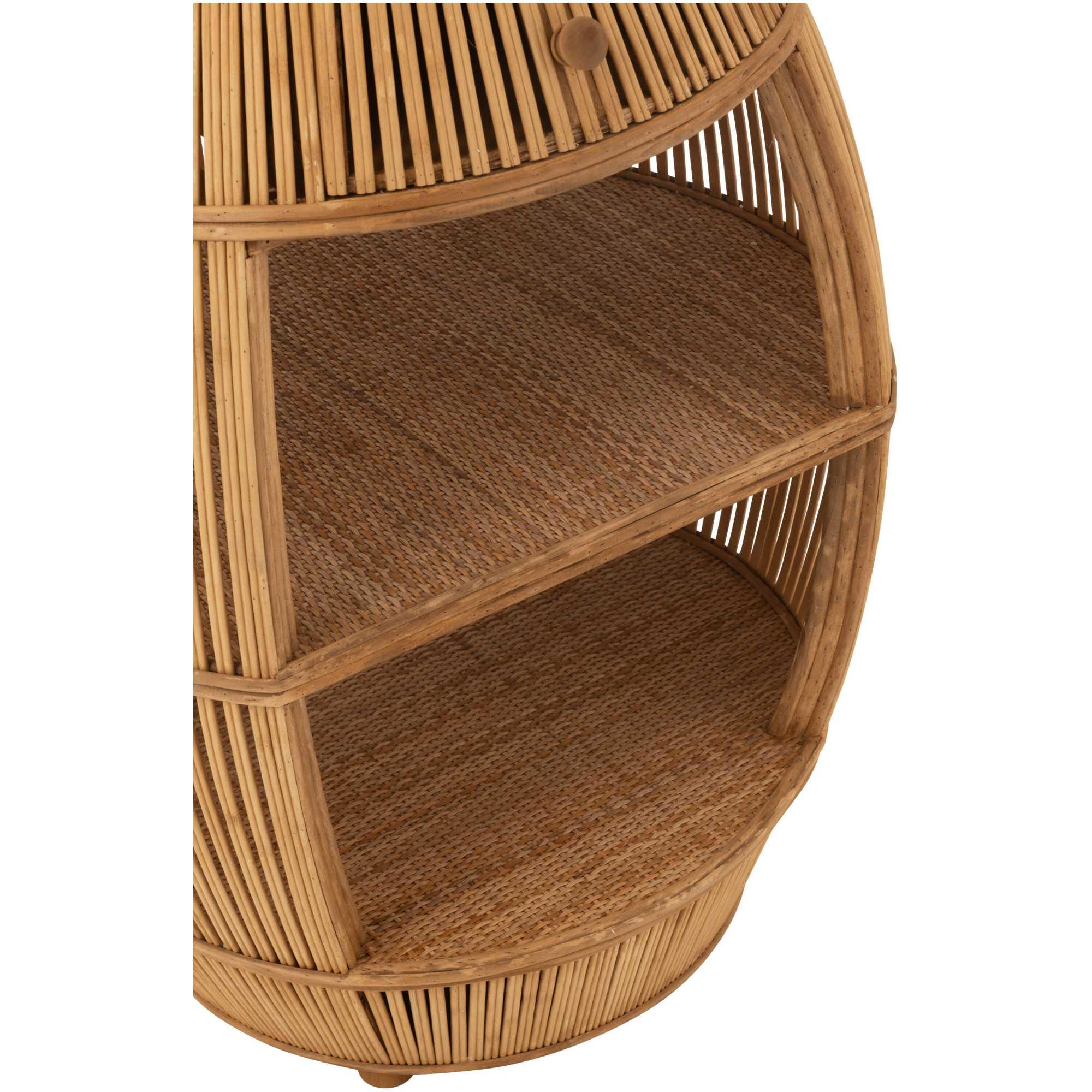 Barschrank Regal Fass Rattan Bambus natur