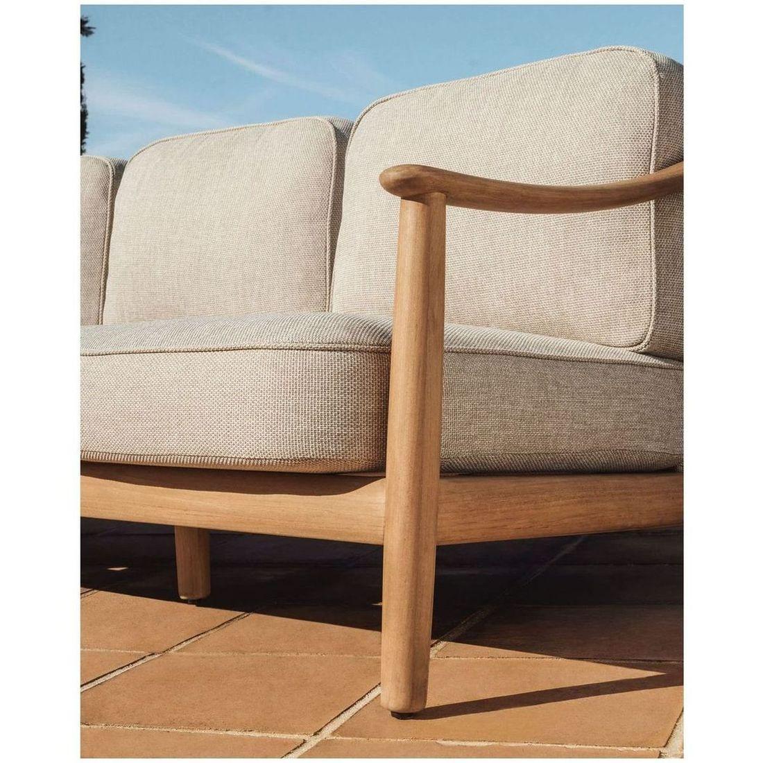 Gartensofa 3-Sitzer Outdoor Elunda Teakholz massiv 215 FSC 100%