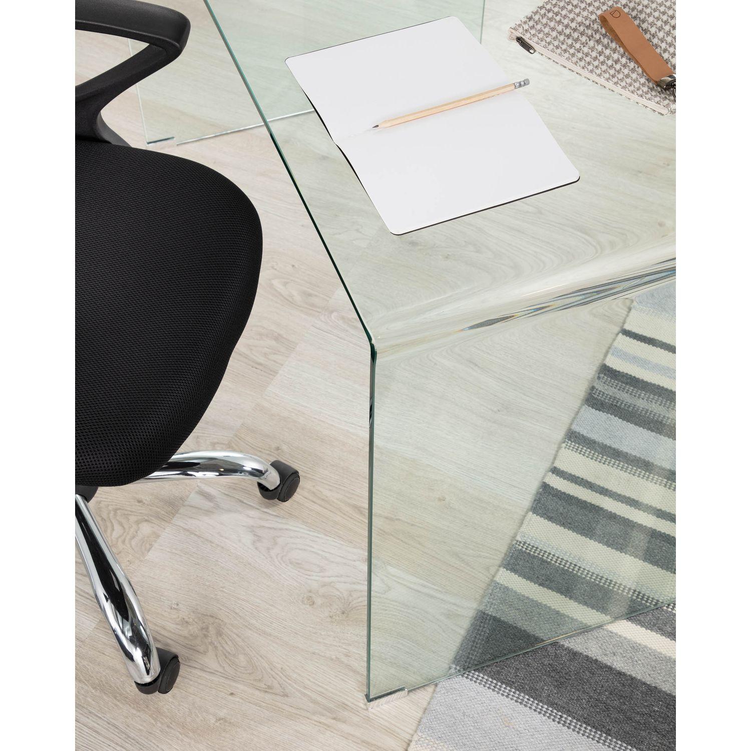 Schreibtisch Burano Glas transparent 125x70