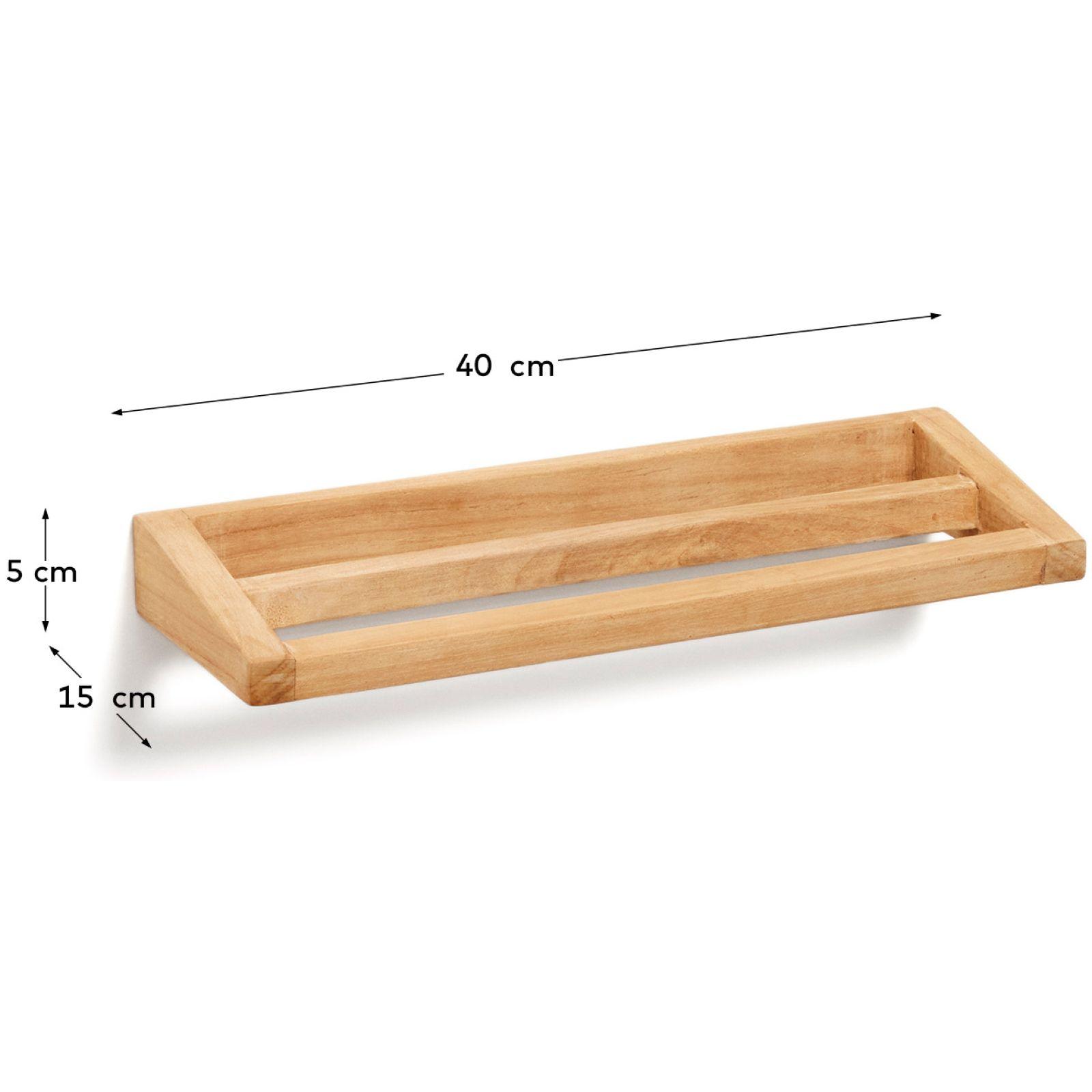 Handtuchhalter Wand Vedel aus massivem Teakholz 40x5