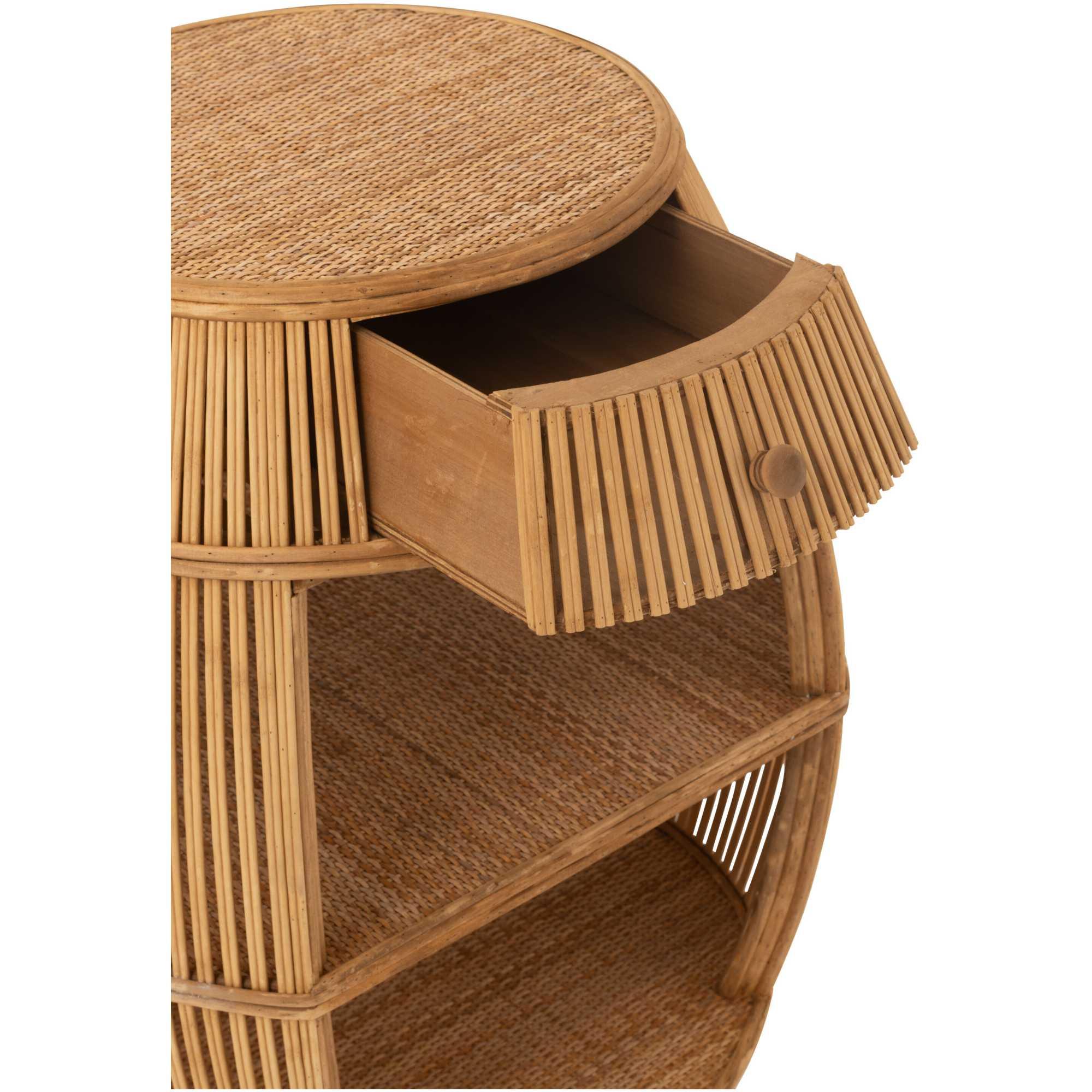 Barschrank Regal Fass Rattan Bambus natur