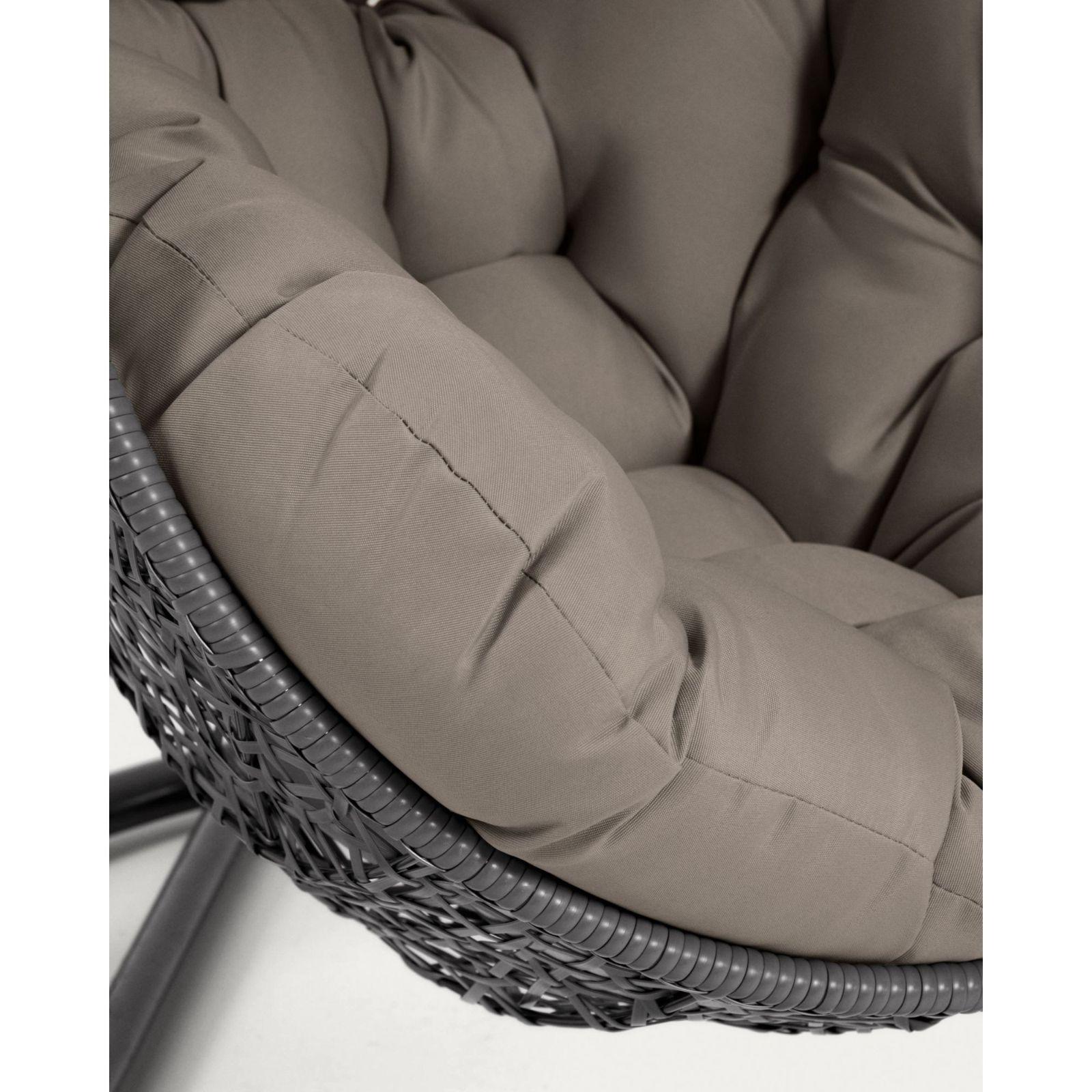 Garten Hängesessel Florence Poly Rattan dunkelgrau