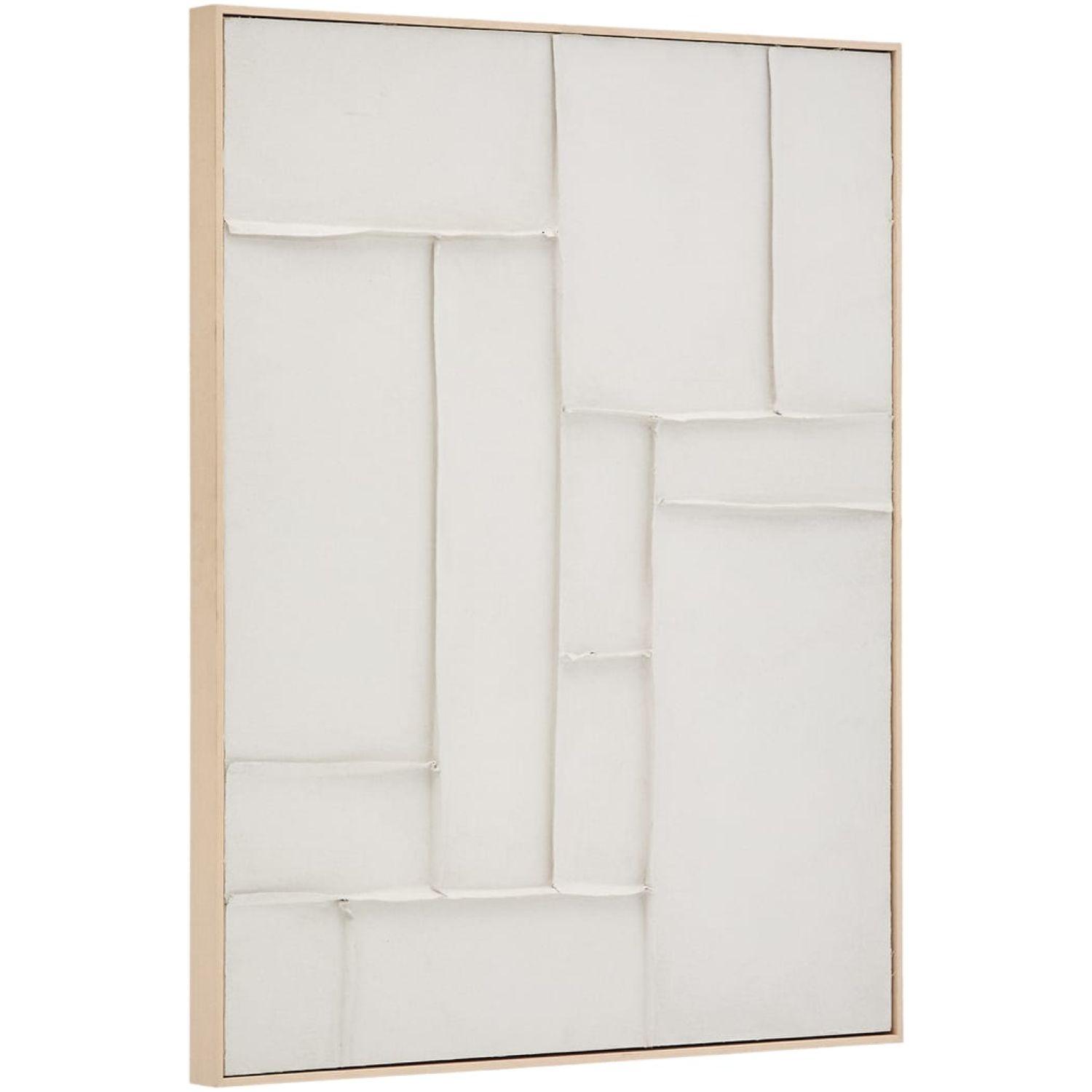 Bild Klis aus Leinen geometrische Formen weiss 80x100