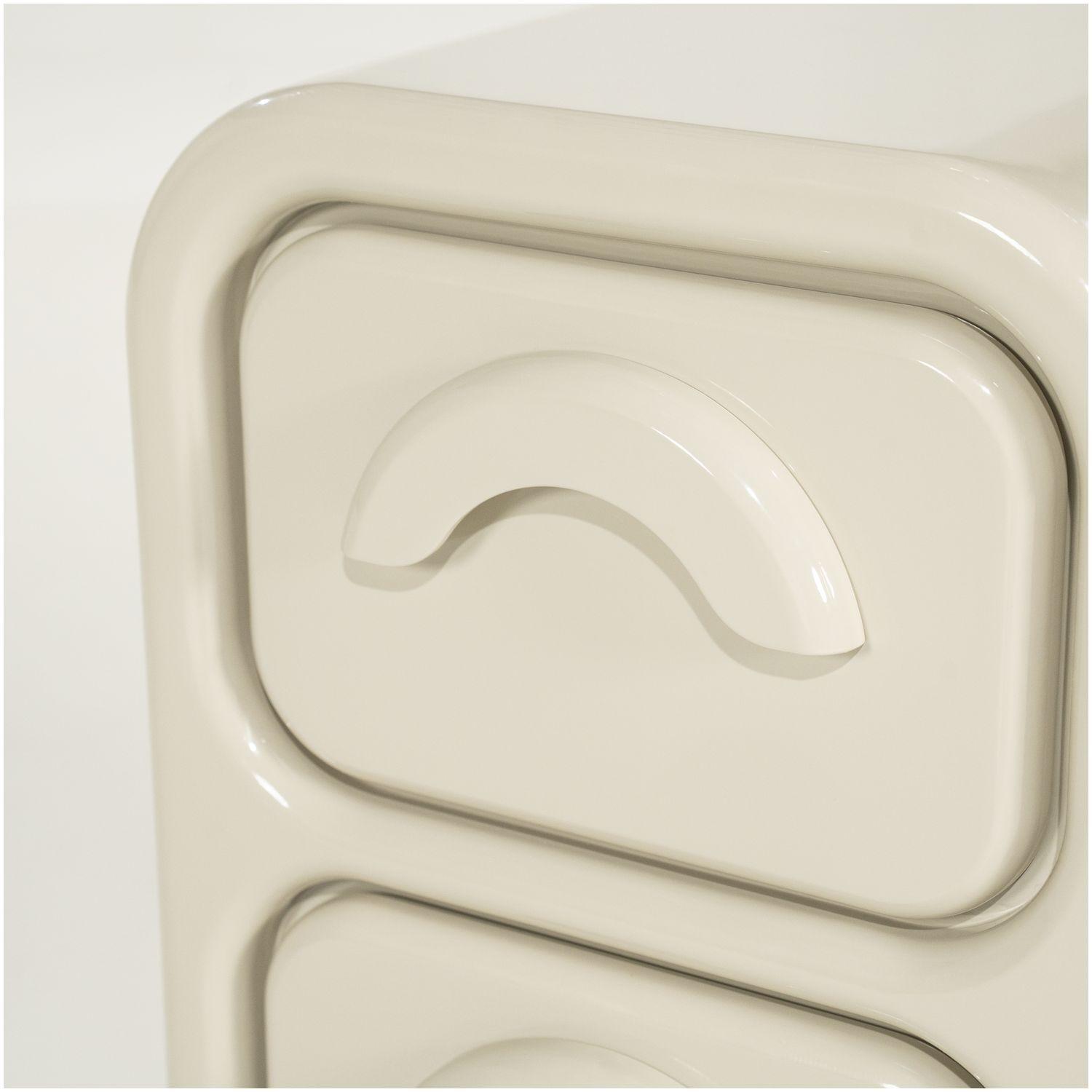 Beistellkommode Retro Glossy MDF hochglanz beige 40x58