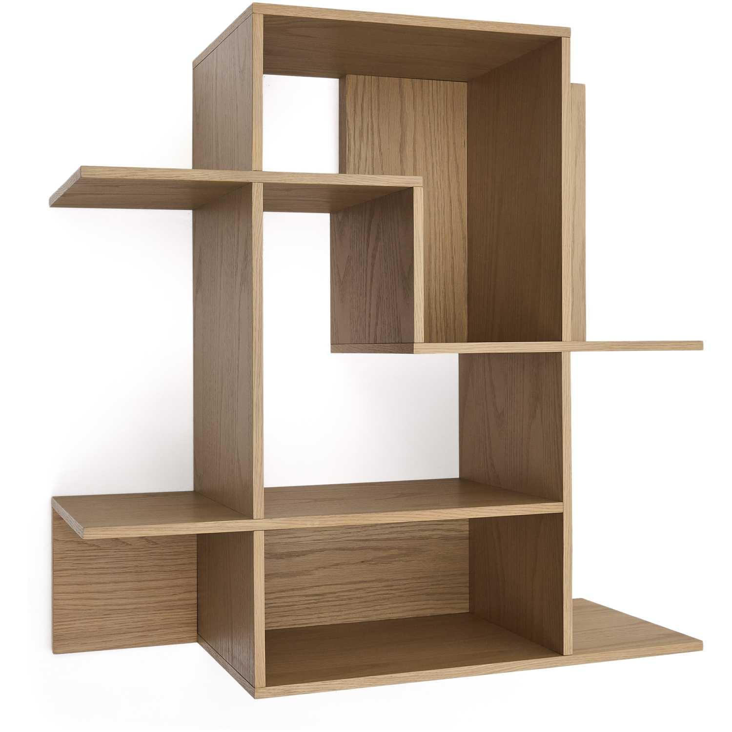 Modular Wandregal Ina Eichenfurnier natur 80x80