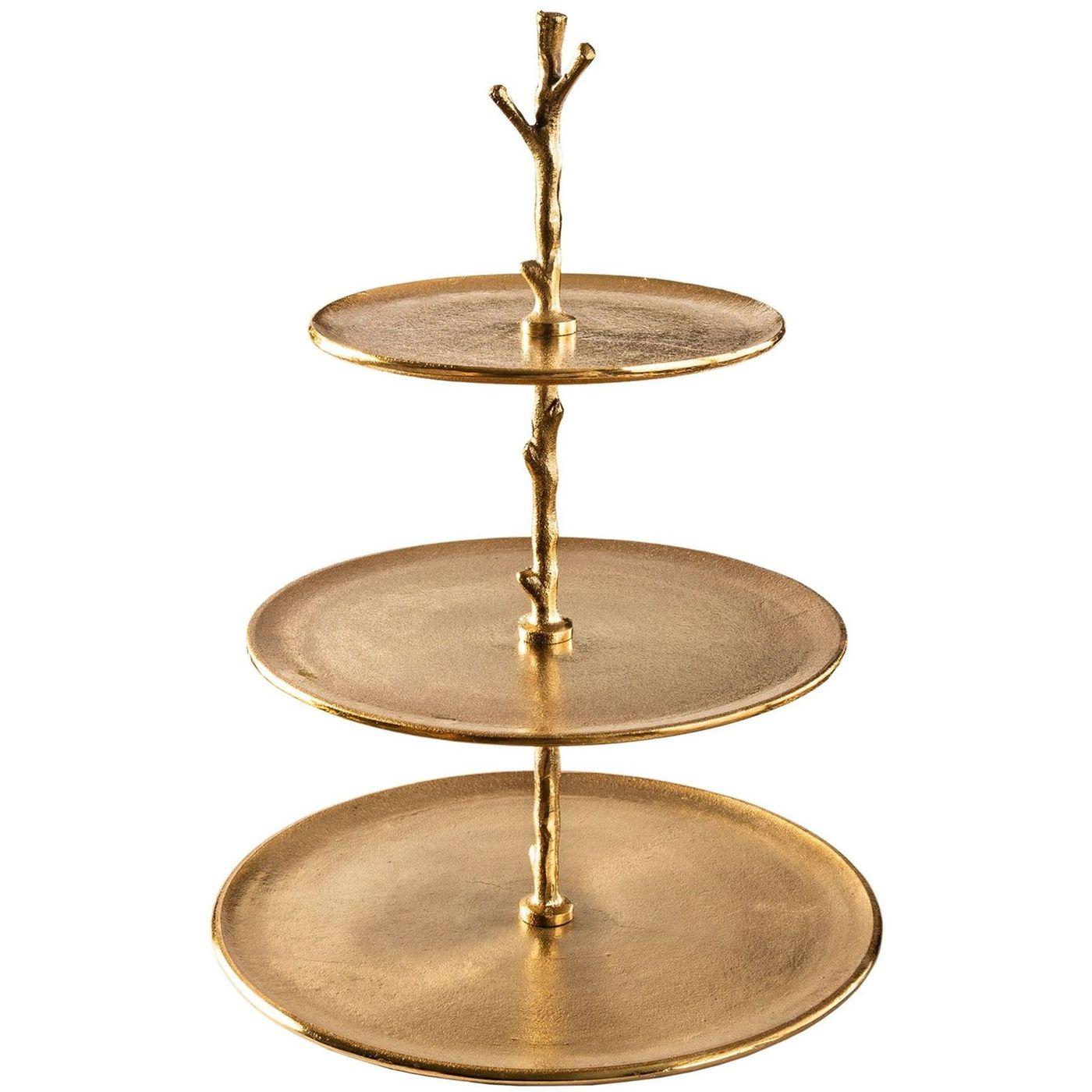 Etagere Äste Metall gold 48cm